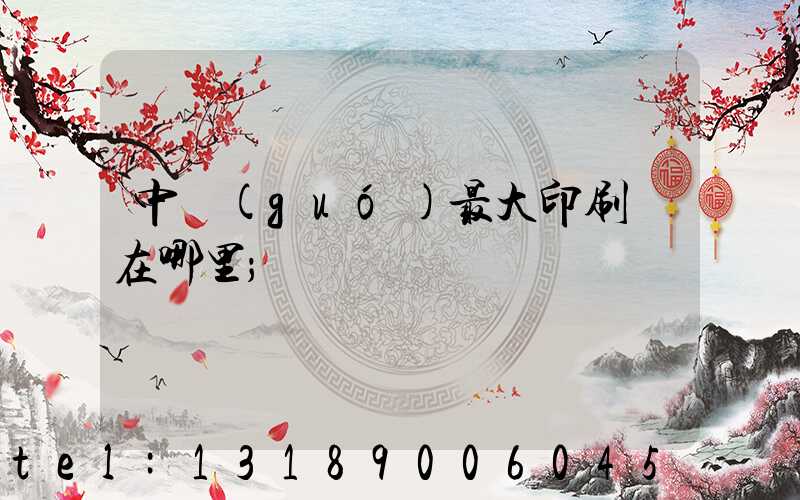 中國(guó)最大印刷廠在哪里