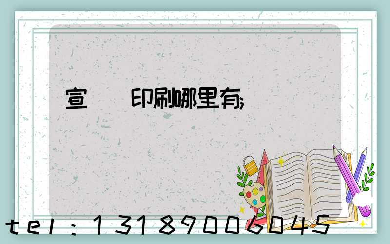 宣傳冊印刷哪里有