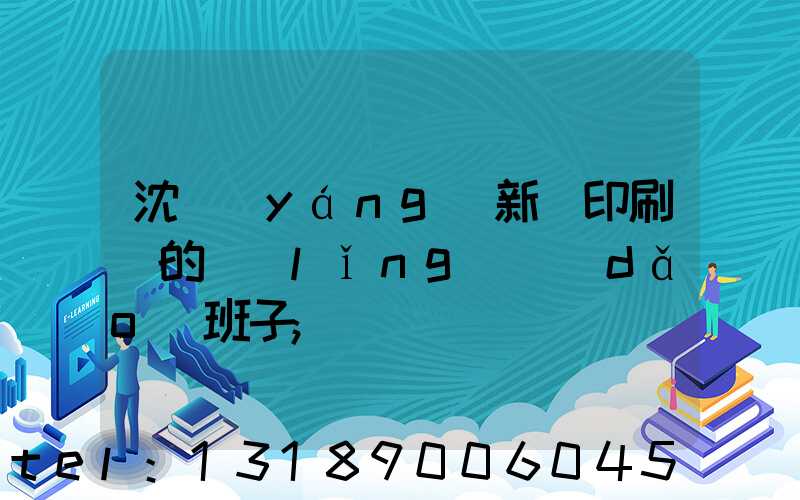 沈陽(yáng)新華印刷廠的領(lǐng)導(dǎo)班子