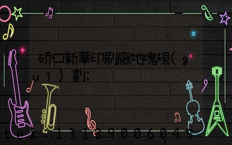 硚口新華印刷廠地塊規(guī)劃