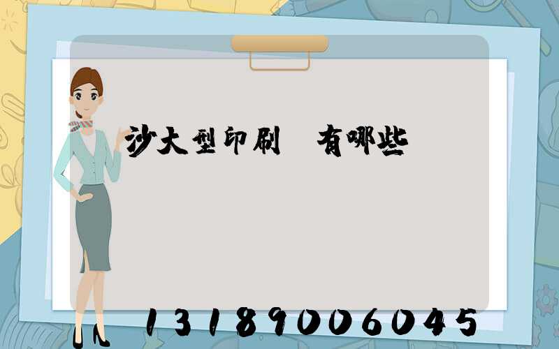 長沙大型印刷廠有哪些