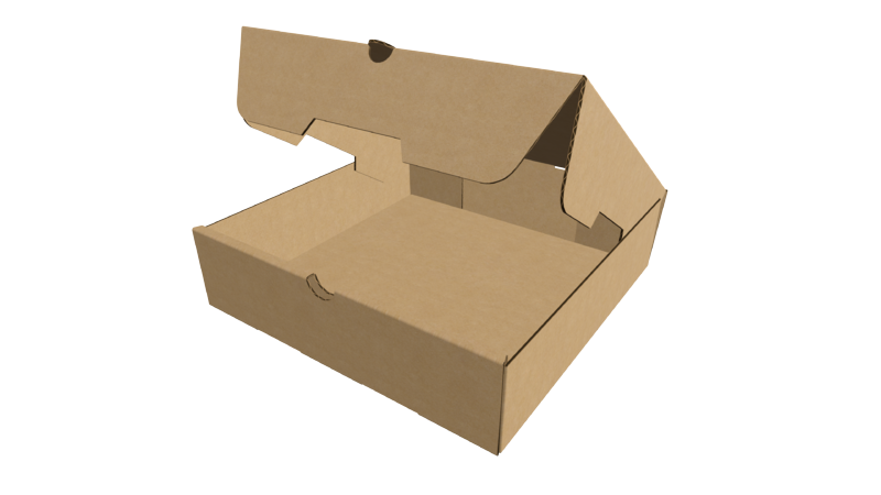 飛機(jī)盒- 指扣披薩翻蓋盒型設(shè)計結(jié)構(gòu)圖